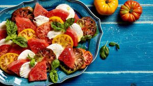 7 свежи рецепти с диня - watermelon and mozzarella salad