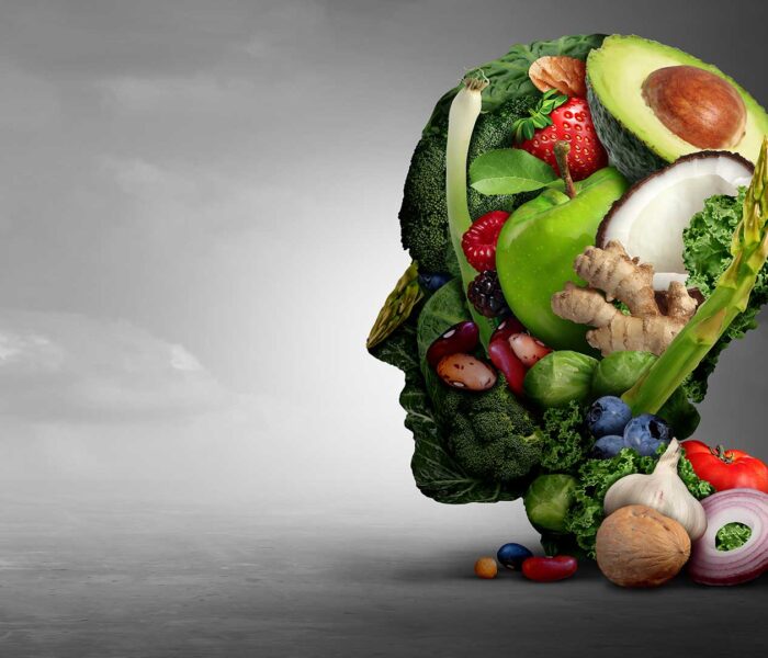 human head made of vegetables