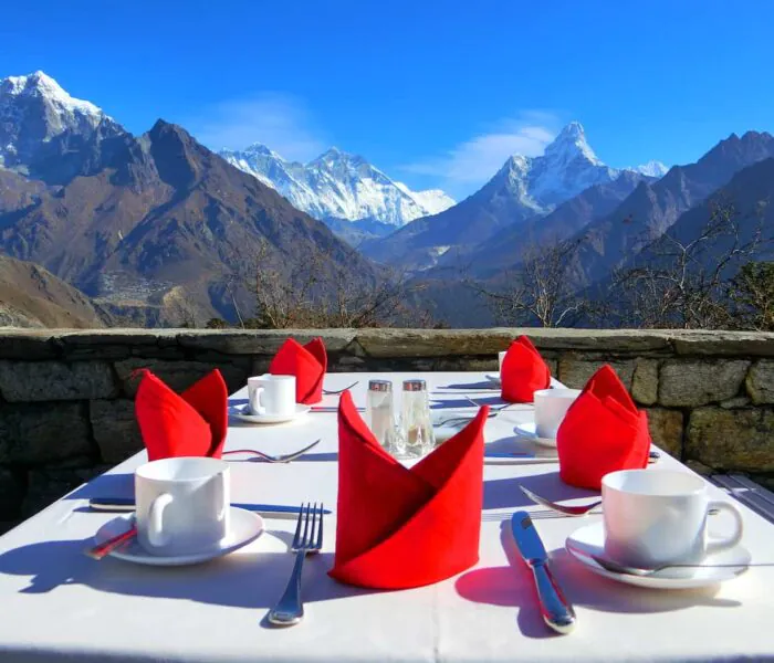 the Everest View Hotel restaurant