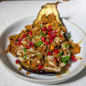 Пълнени патладжани с подправено телешко и нахут 6 Пълнени патладжани с подправено телешко и нахут